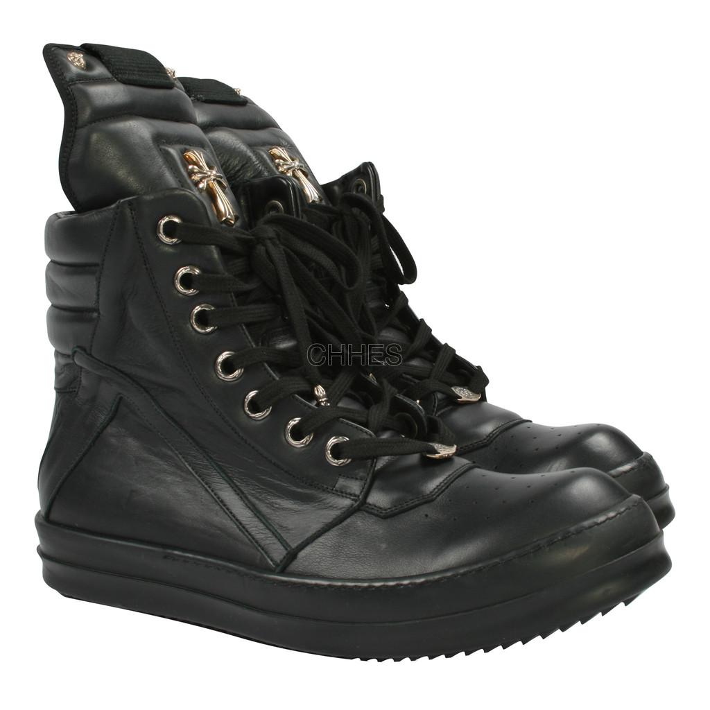 rick owens geobasket chrome hearts