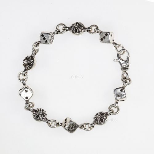 Chrome hearts 克罗心 十字花Dice Bracelet骰子手链